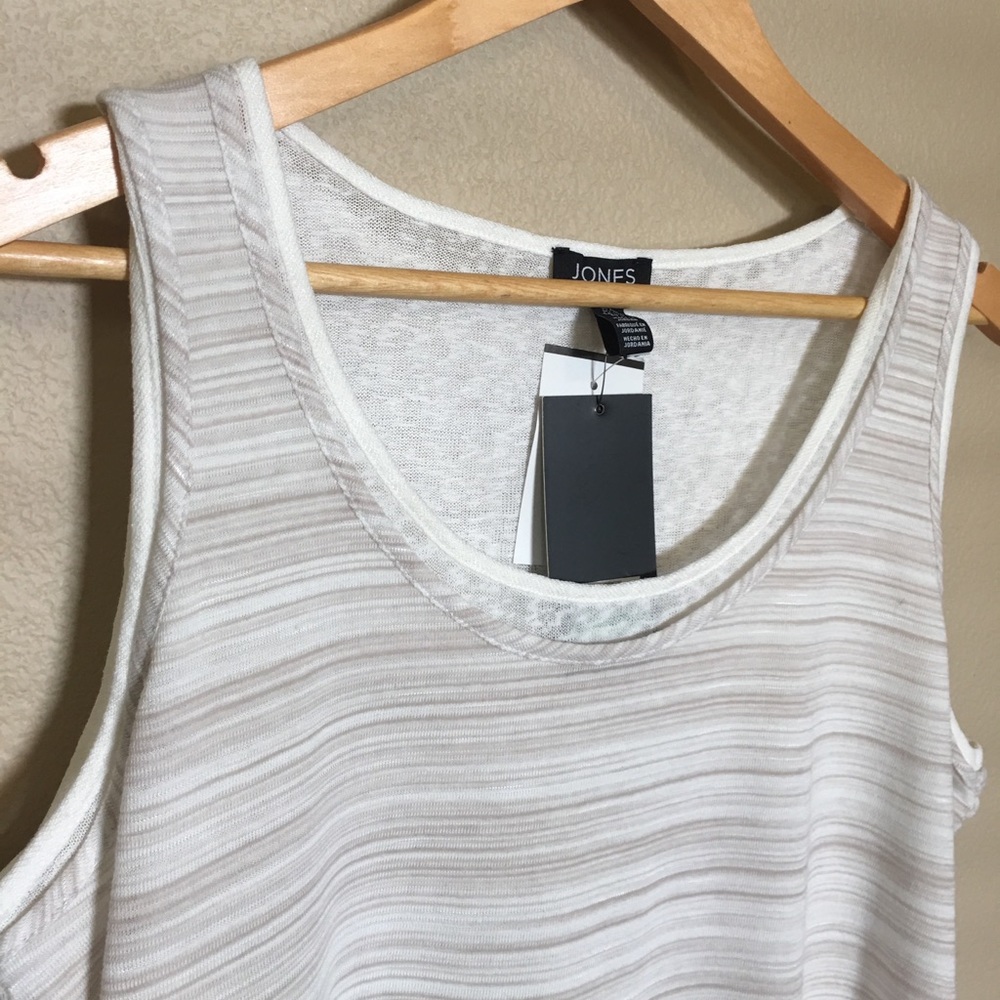 NWT Adorable Cream Layered Tank - Picture 2 of 5